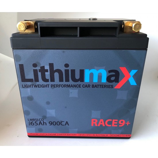 LITHIUMAX LITHIUM BATTERIES - GEN 4 RESTART9 + LCD 900CA ULTRA-LITE ENGINE STARTER BATTERY