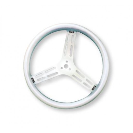 LONGACRE STEERING WHEELS - 15" LIGHTWEIGHT UNCOATED ALUMINIUM / SMOOTH GRIP (DISHED)