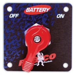 LONGACRE REBCO™ BATTERY DISCONNECT SWITCH WITH PANEL - 4 TERMINAL